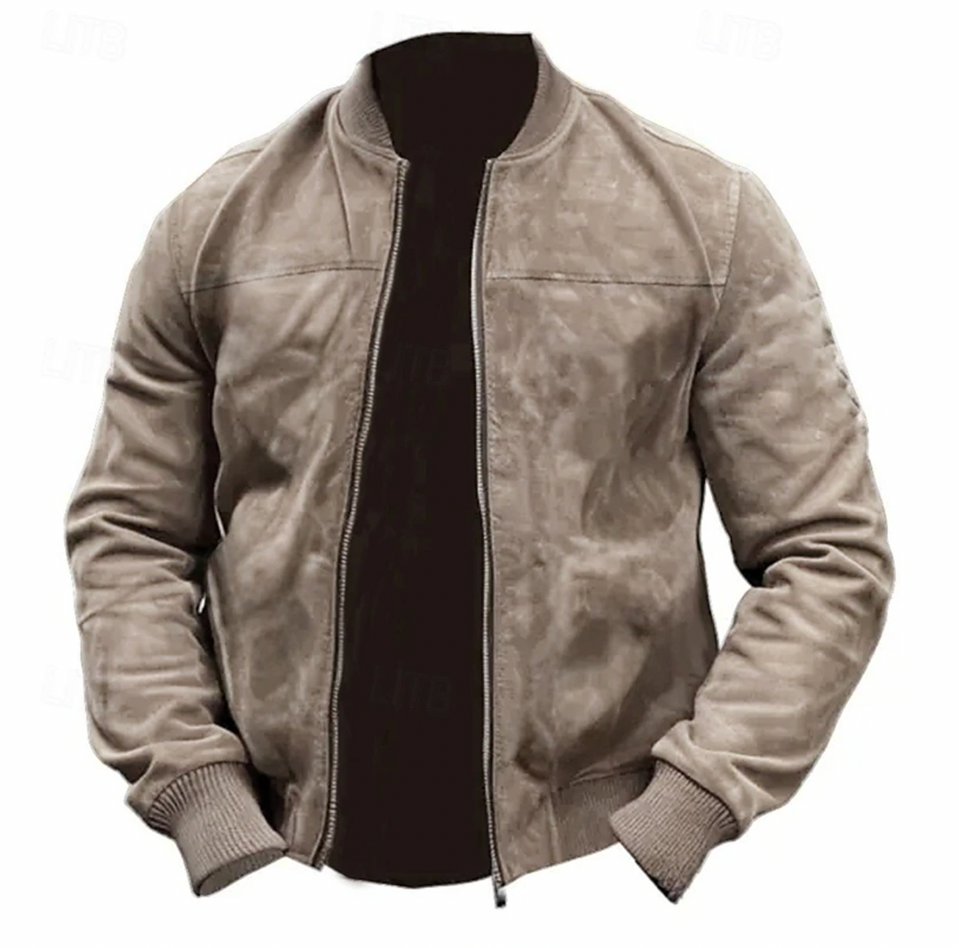 Heren Bomberjack Suède Moderne Stijl 0