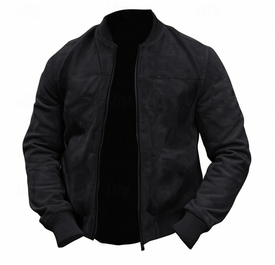 Heren Bomberjack Suède Moderne Stijl 2