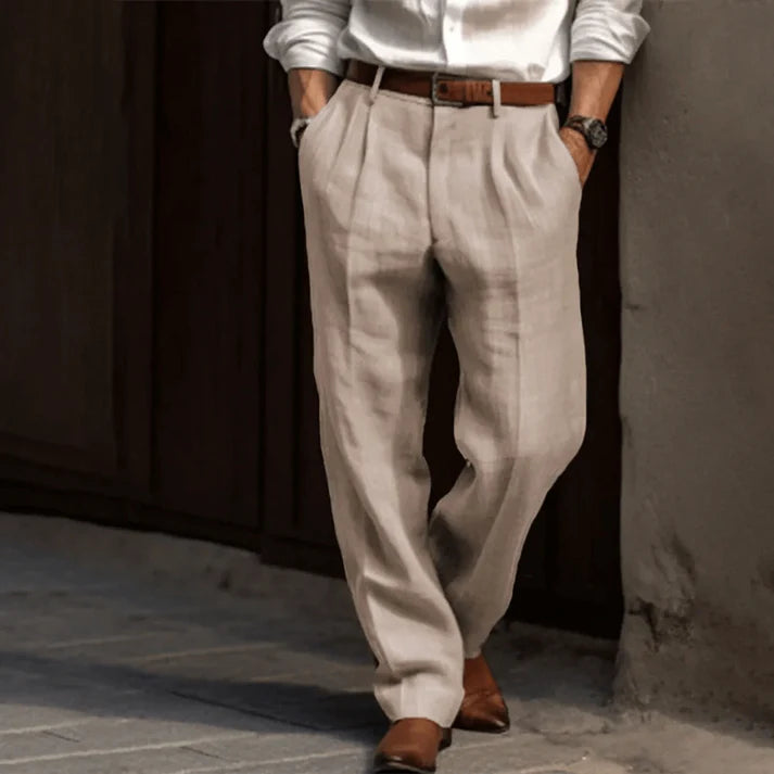 Heren Broek Retro Nadelstrepen Ademend Materiaal 3
