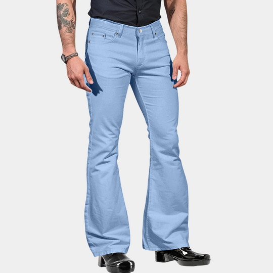 Heren Broeken Stretch Retro Flared Stijl 1