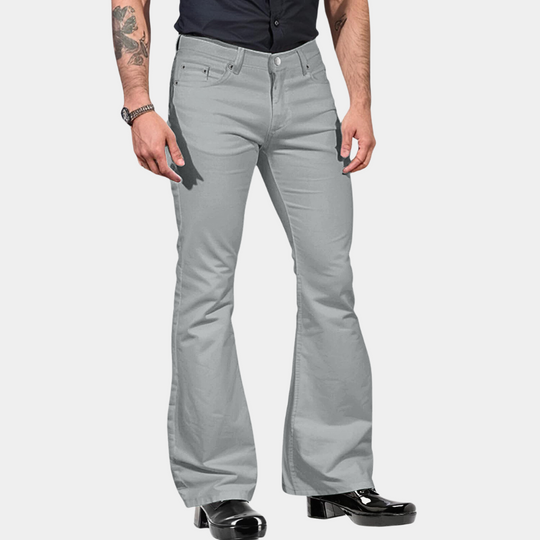 Heren Broeken Stretch Retro Flared Stijl 2