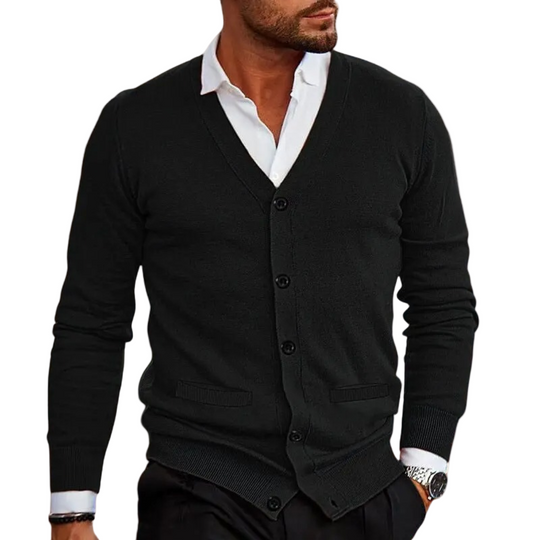 Heren Cardigan V-hals Met Knoopsluiting 3