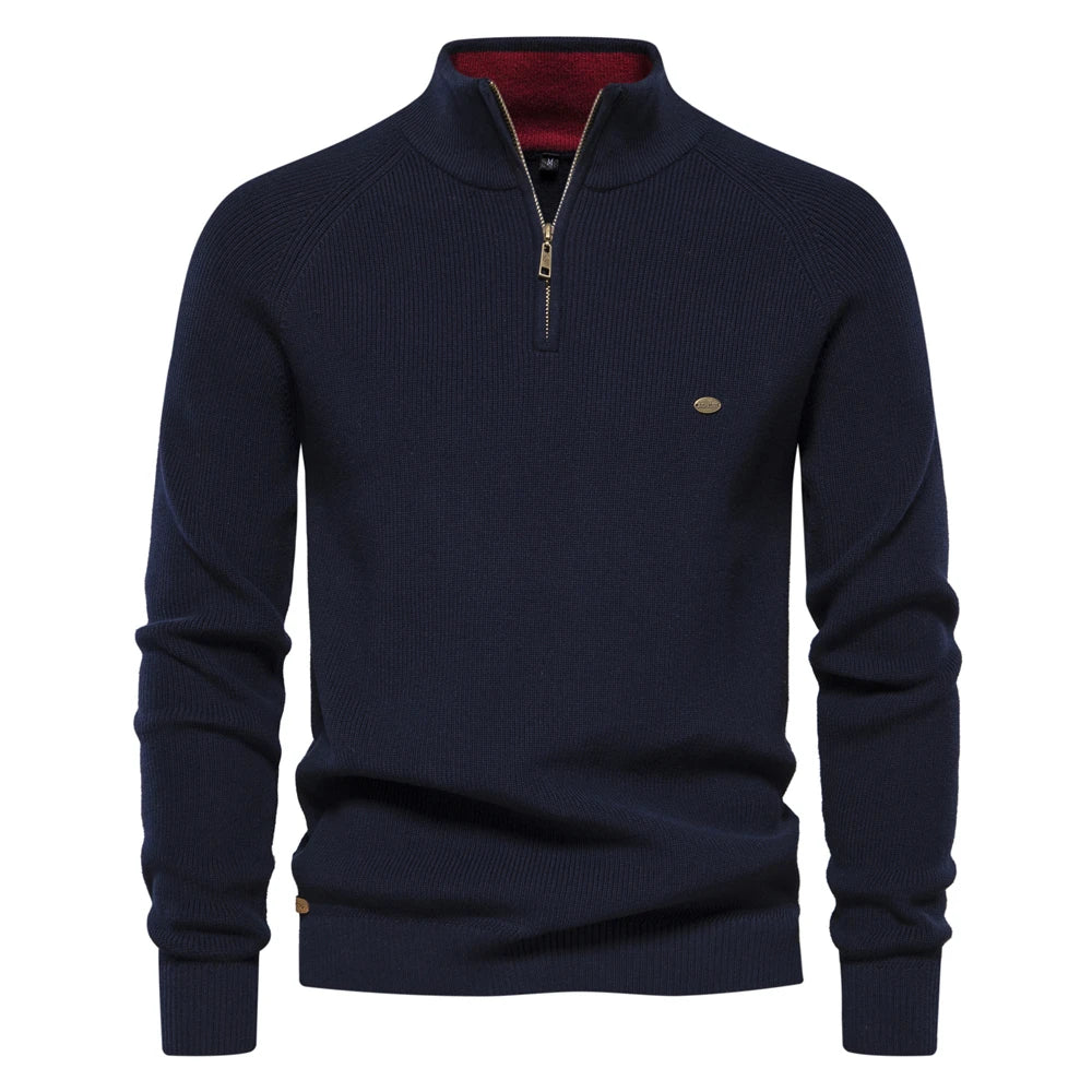 Heren Cardigan Zipper Casual Katoen Hoog Col 10