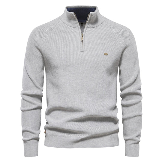Heren Cardigan Zipper Casual Katoen Hoog Col 7