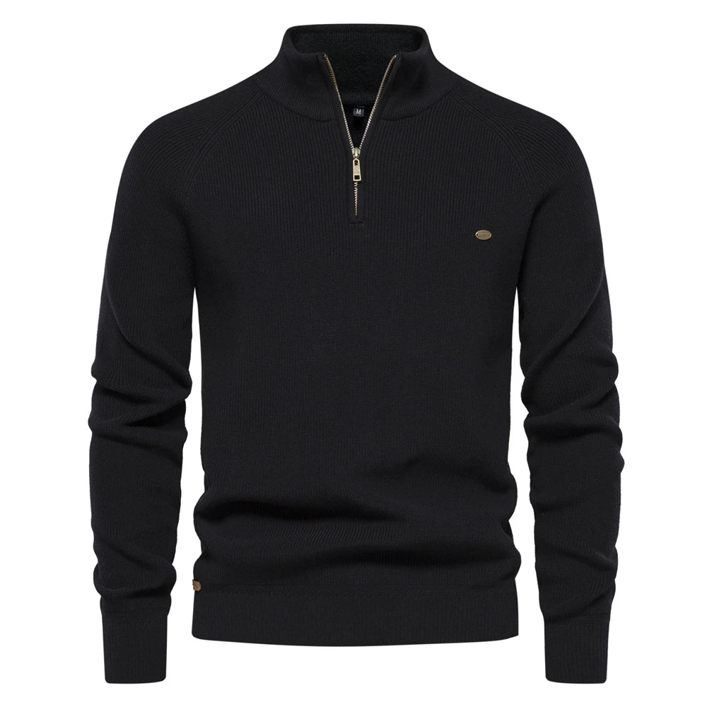 Heren Cardigan Zipper Casual Katoen Hoog Col 8