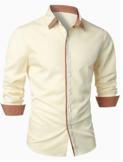Heren Casual Overhemd met Lange Mouwen Ademend 1