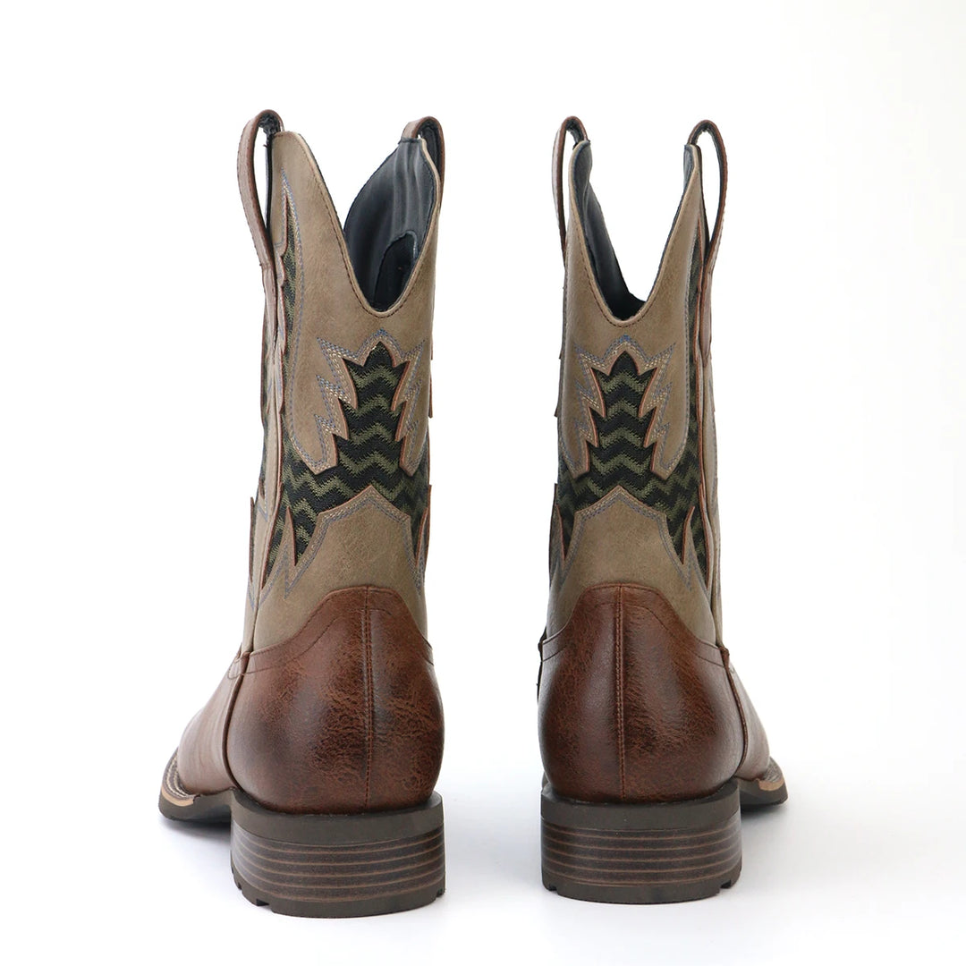 Heren Cowboylaarzen Vintage Geborduurd Leren 1