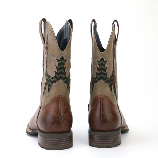 Heren Cowboylaarzen Vintage Geborduurd Leren 1