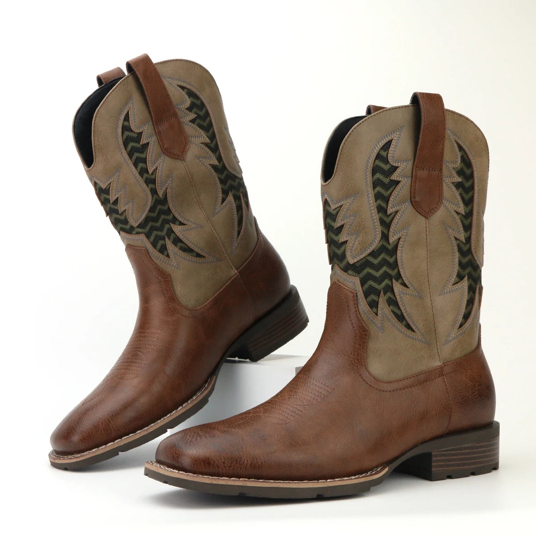 Heren Cowboylaarzen Vintage Geborduurd Leren 3