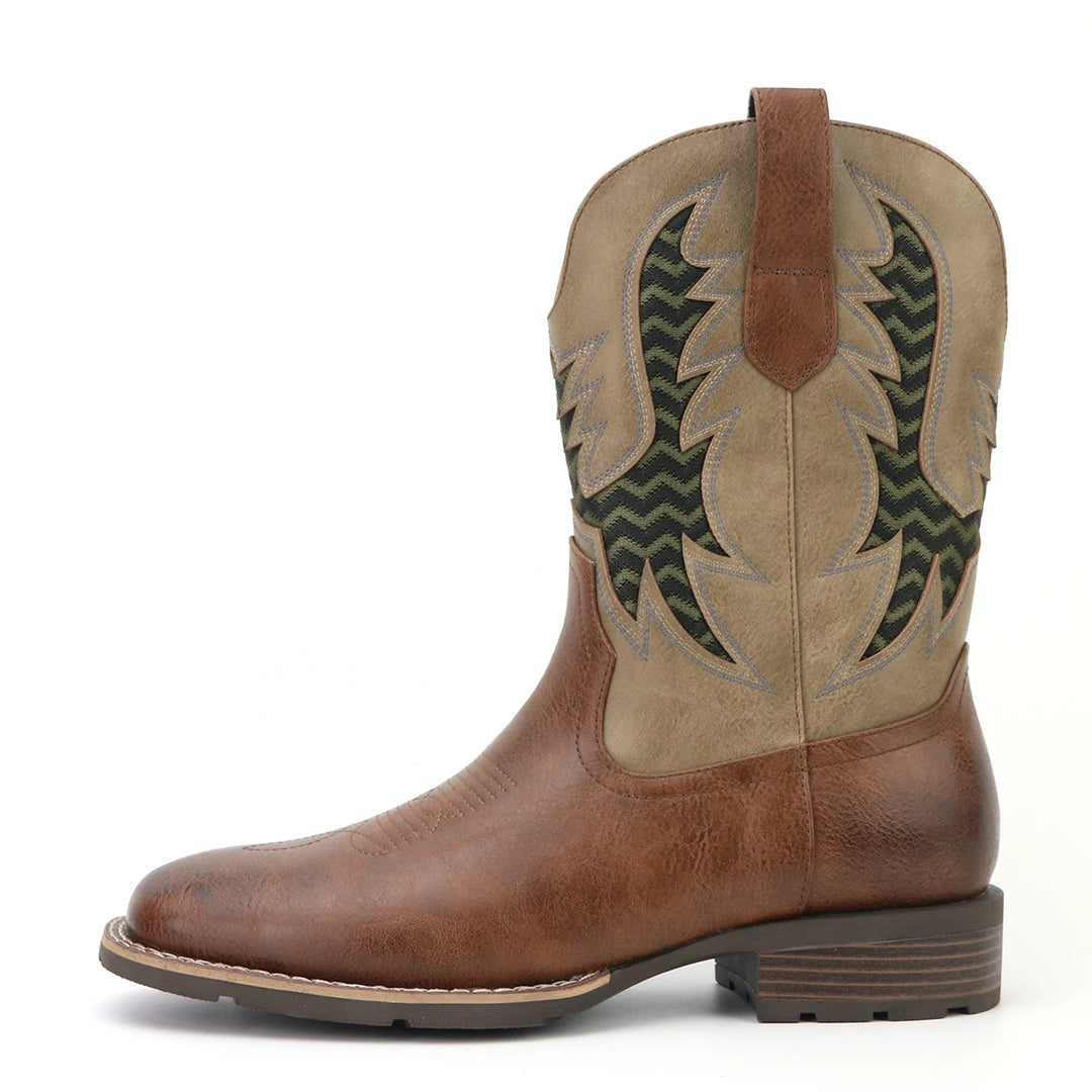 Heren Cowboylaarzen Vintage Geborduurd Leren 5