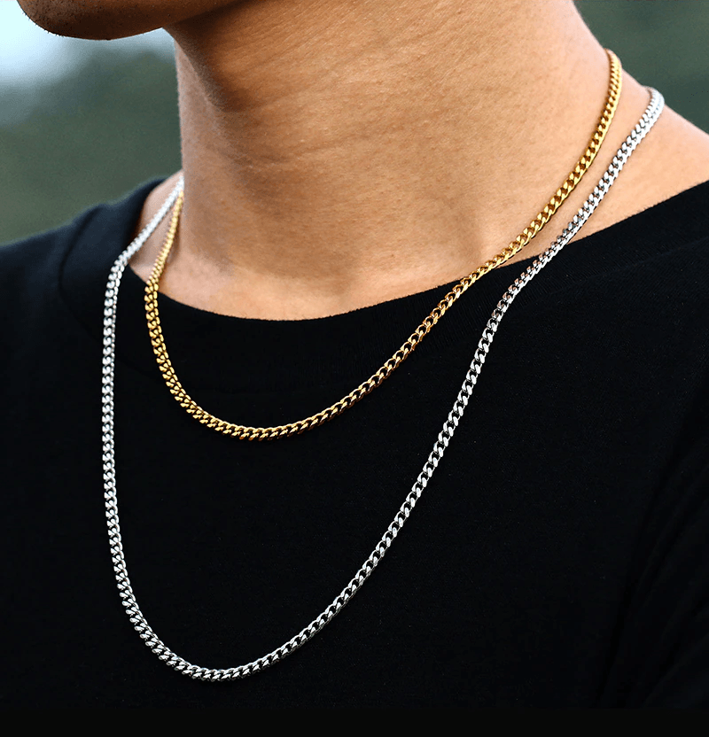 Heren Cubaanse Schakelketting Stijlvol 1