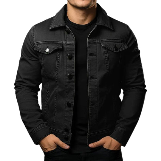Heren Denimjacke Moderne Pasvorm Casual Style 2