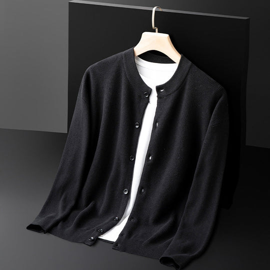 Heren Gebreid Vest Slim Fit Met Knoopsluiting 2