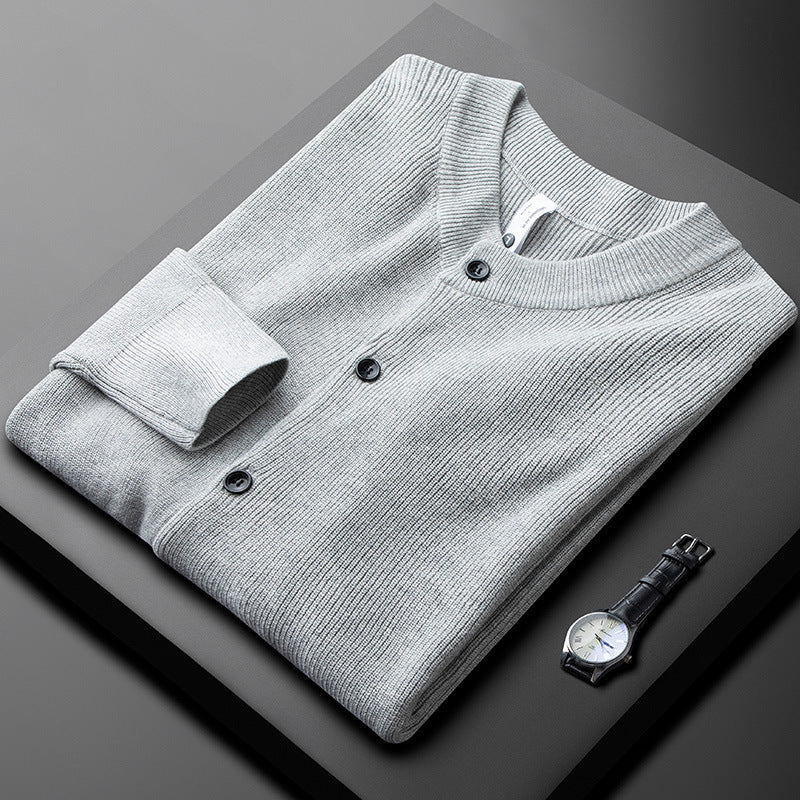 Heren Gebreid Vest Slim Fit Met Knoopsluiting 3