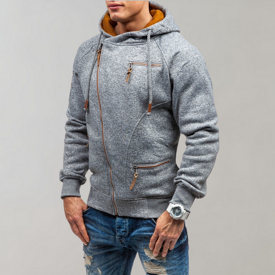 Heren Hoodie met Ritssluiting en Capuchon 4