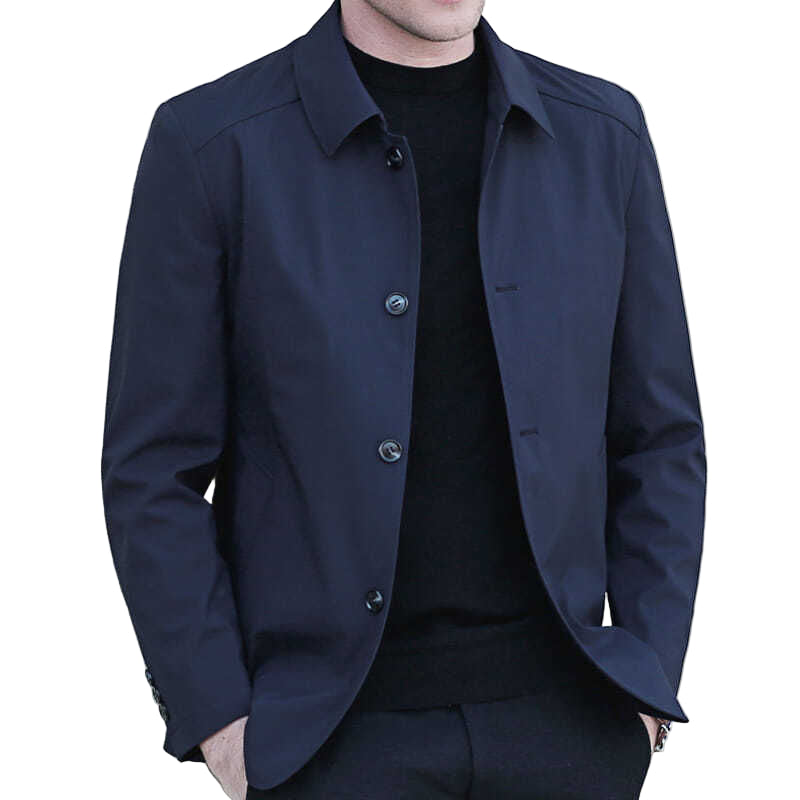 Heren Jack Zomer Monochroom Casual Met Moderne Kraag 0