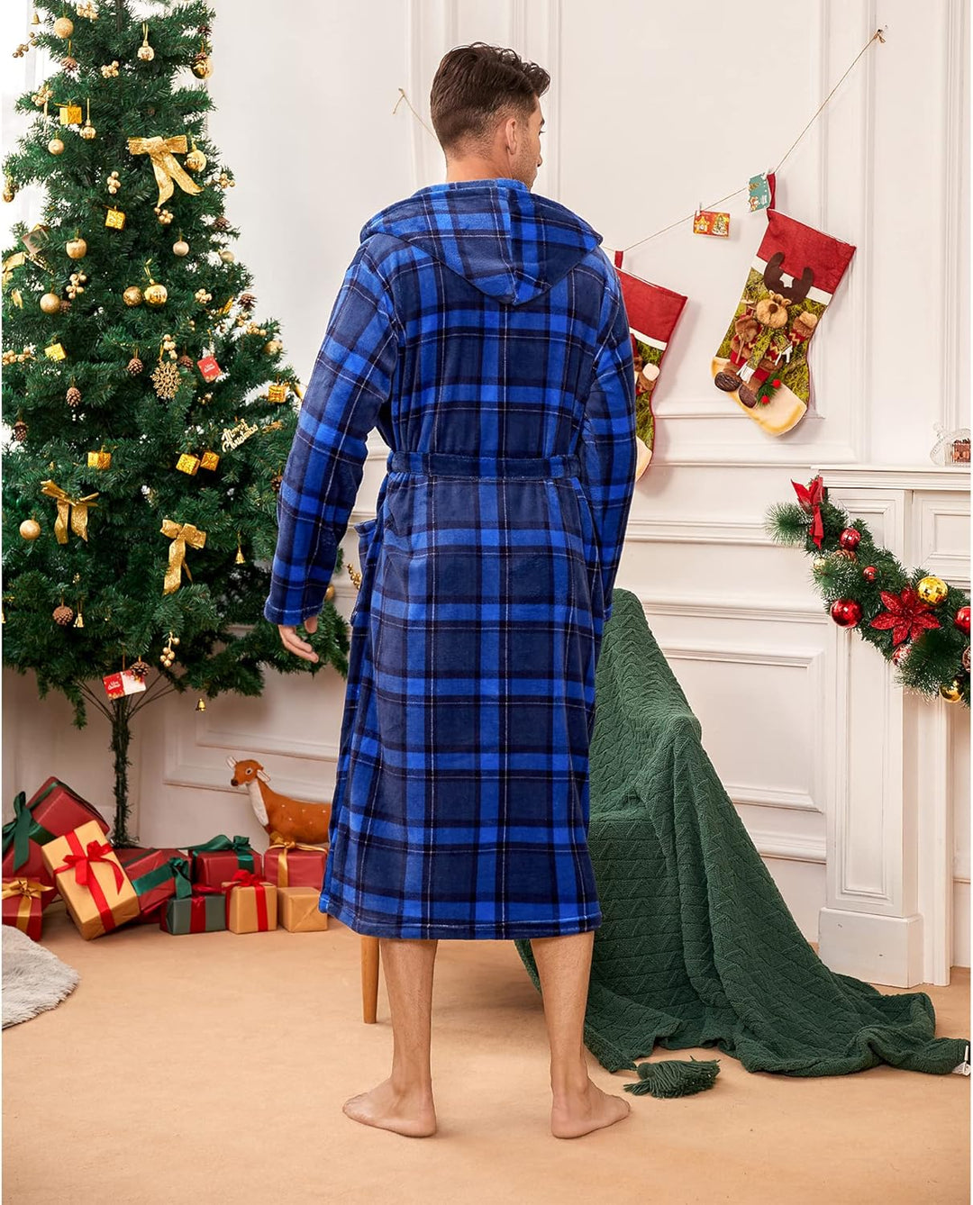 Heren Lange Badjas Fleece 2