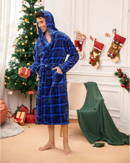 Heren Lange Badjas Fleece 4