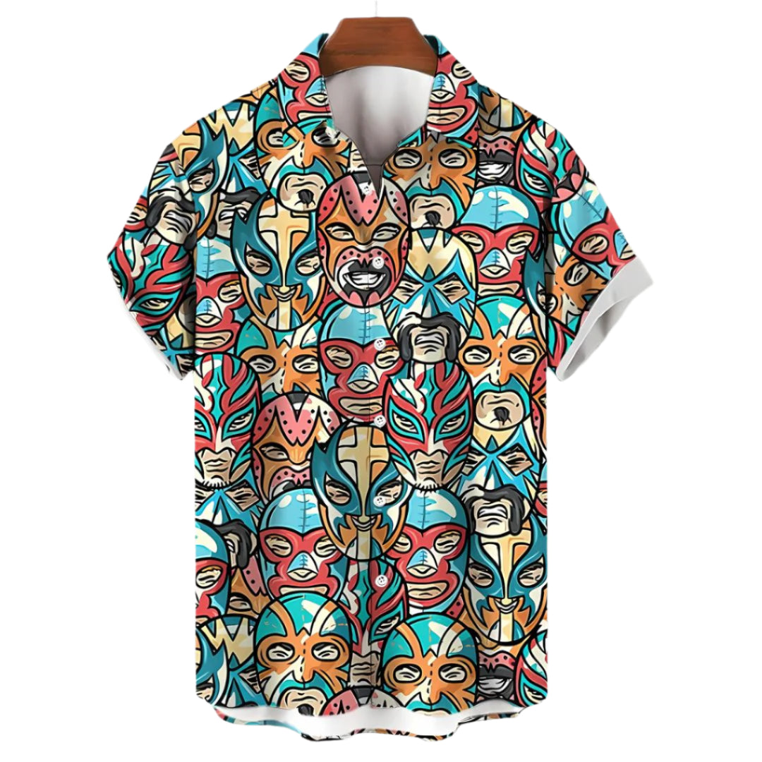 Heren Luchador Shirt Relaxed Stijl 0