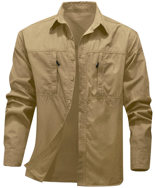 Heren Outdoor Shirt Lichtgewicht Katoen 3