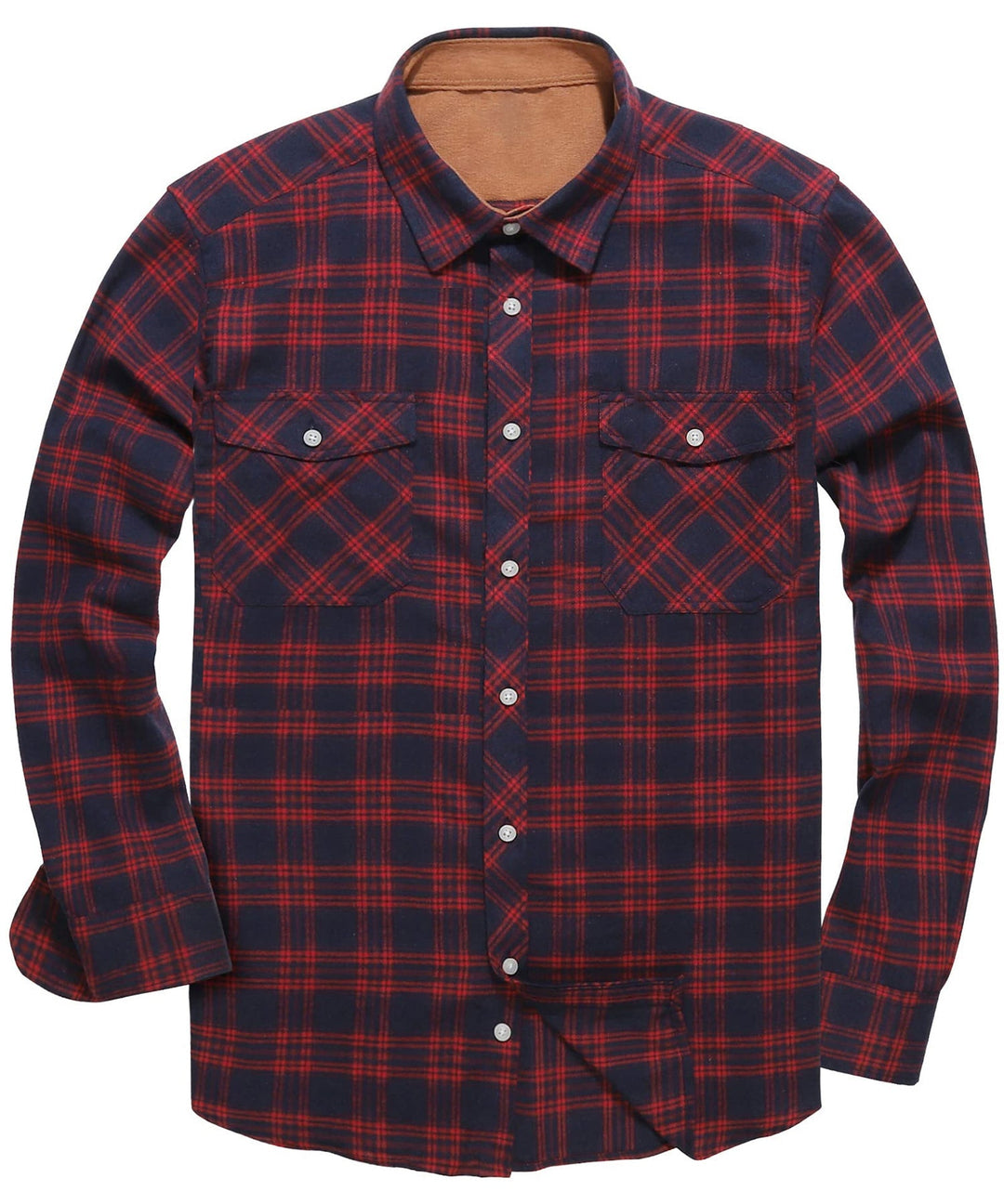 Heren Overhemd Klassiek Ruitpatroon Polyester en Rayon 0