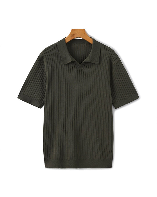 Heren Poloshirt Geribbeld Casual Stijl 10