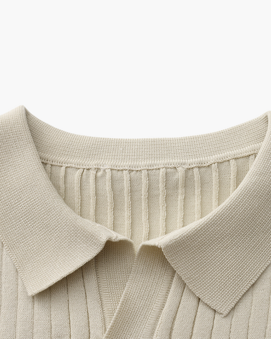 Heren Poloshirt Geribbeld Casual Stijl 5