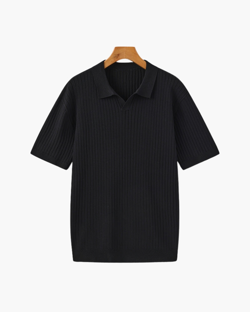 Heren Poloshirt Geribbeld Casual Stijl 7