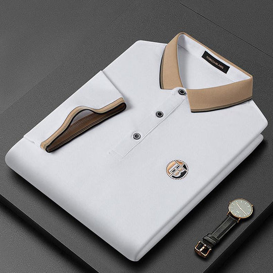 Heren Poloshirt Modern Fit Met Borduursel Casual Chic 4