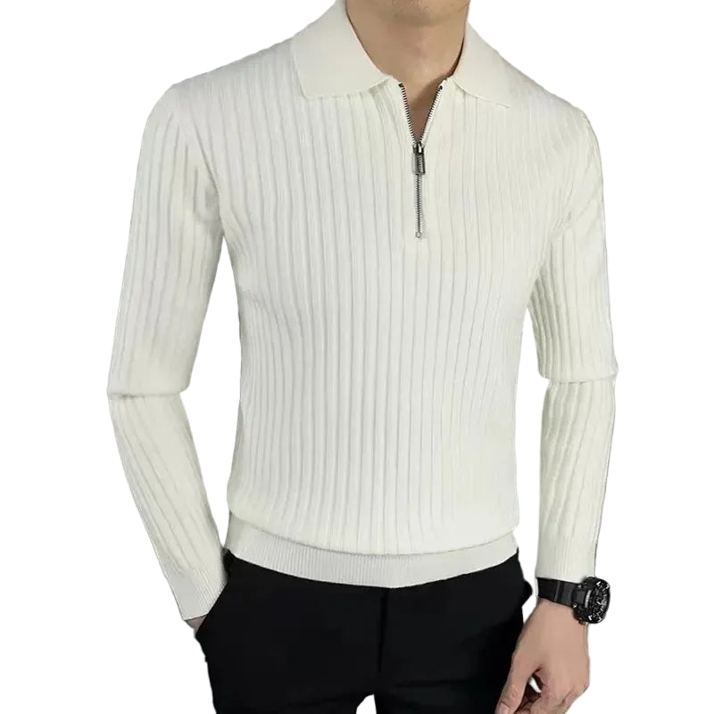 Heren Polotrui met Ritssluiting Casual Stijl 3