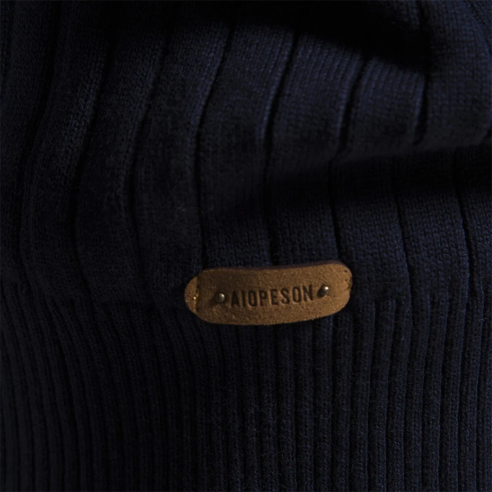 Heren Pullover Sweater Met Rits Katoen Casual Herfst 5
