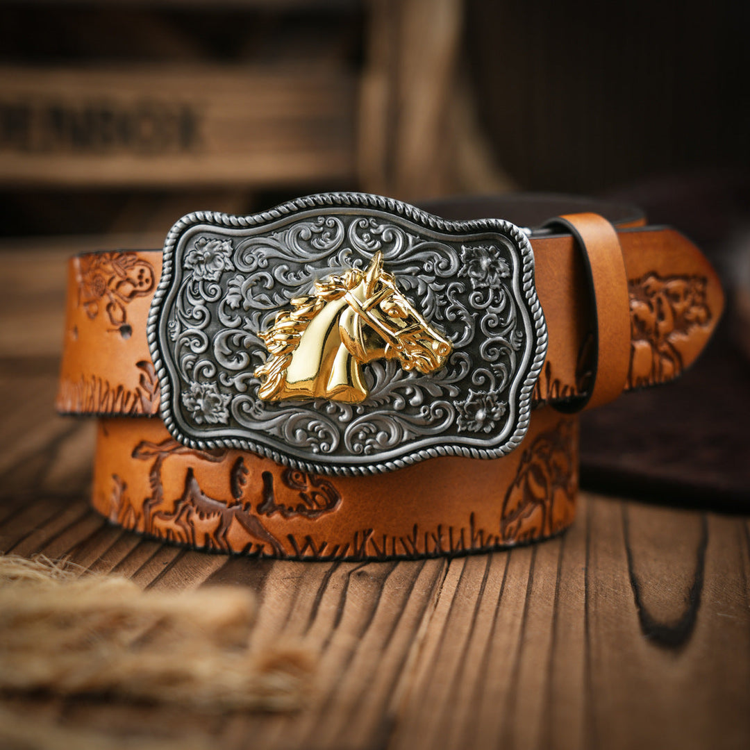 Heren Riem Westerse Stijl Met Robuuste Gesp 4