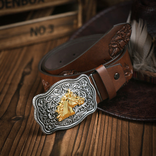 Heren Riem Westerse Stijl Met Robuuste Gesp 5