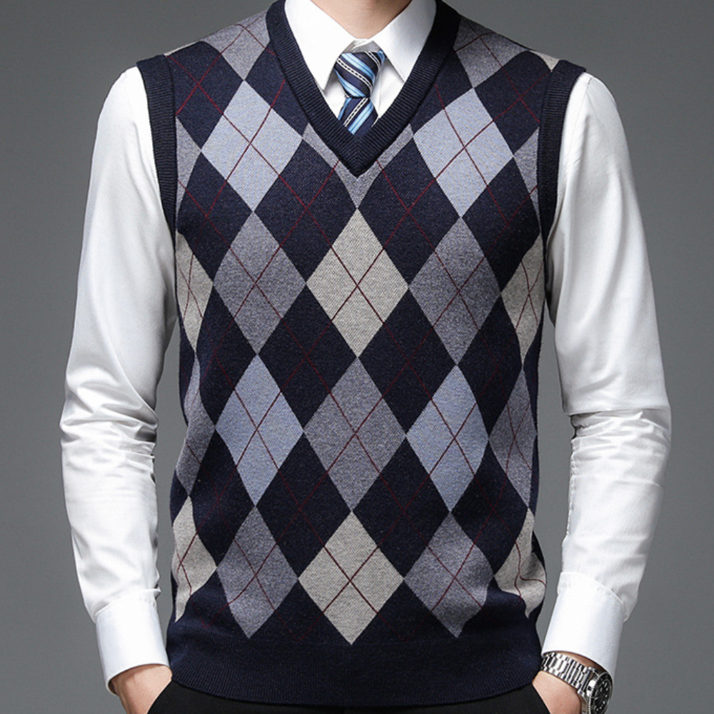 Heren Sweater Ærmeloos V-hals Casual Stijl 8