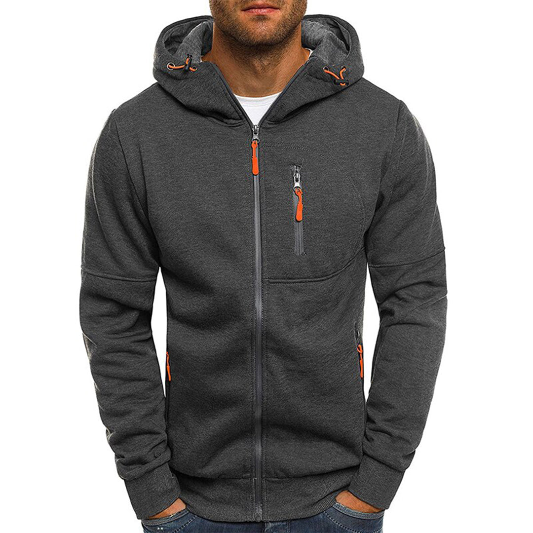 Heren Sweater met Rits en Capuchon 0