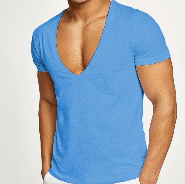 Heren T-shirt met V-hals Casual Stijl 8