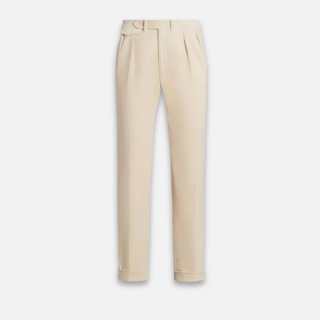 Heren Tailored Broek Wolmix Rechtaf 1