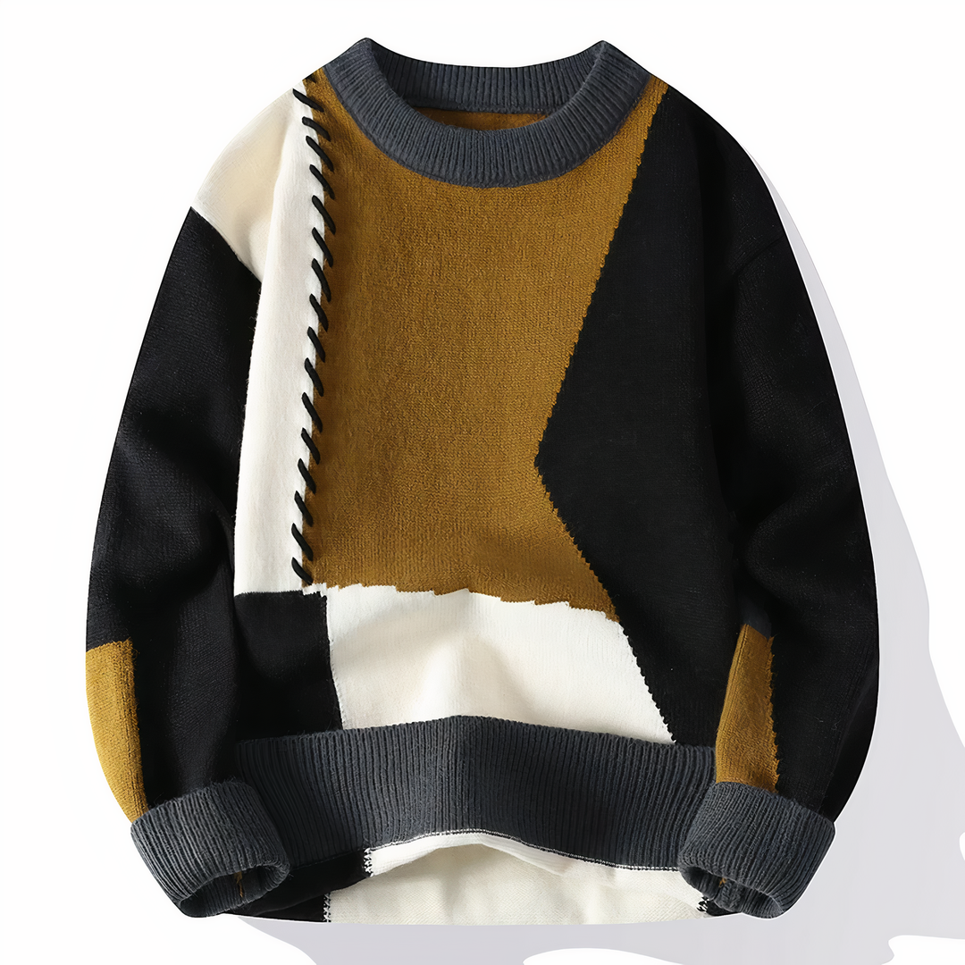 Heren Trui Patchwork Stijl Casual 5