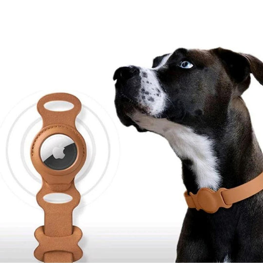 Hondenhalsband voor AirTag met Luxe Leer 6