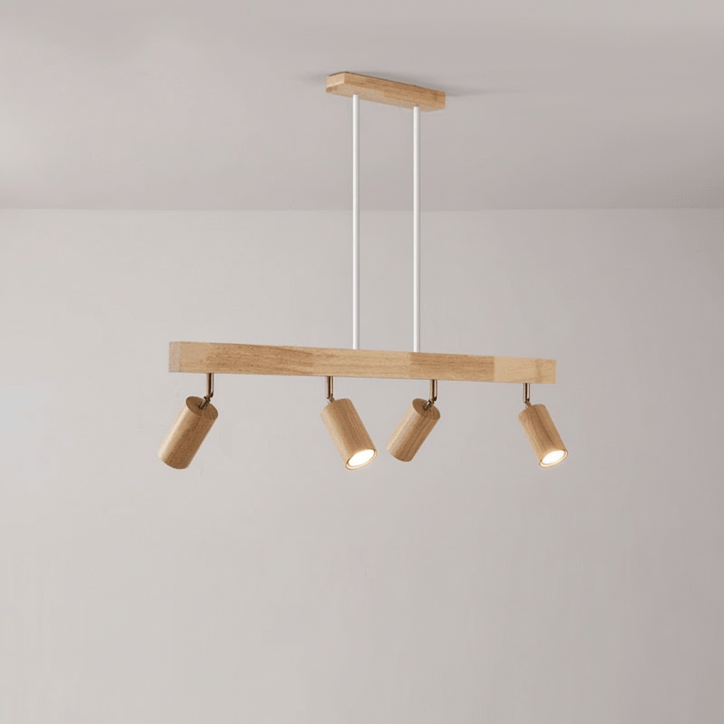 Houten LED Plafondlamp Minimalistisch Verstelbaar 19