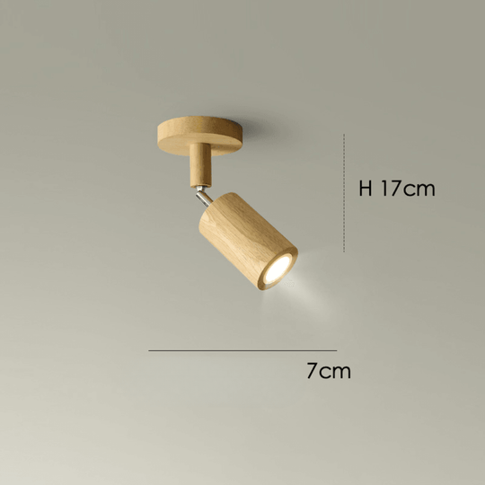 Houten LED Plafondlamp Minimalistisch Verstelbaar 4