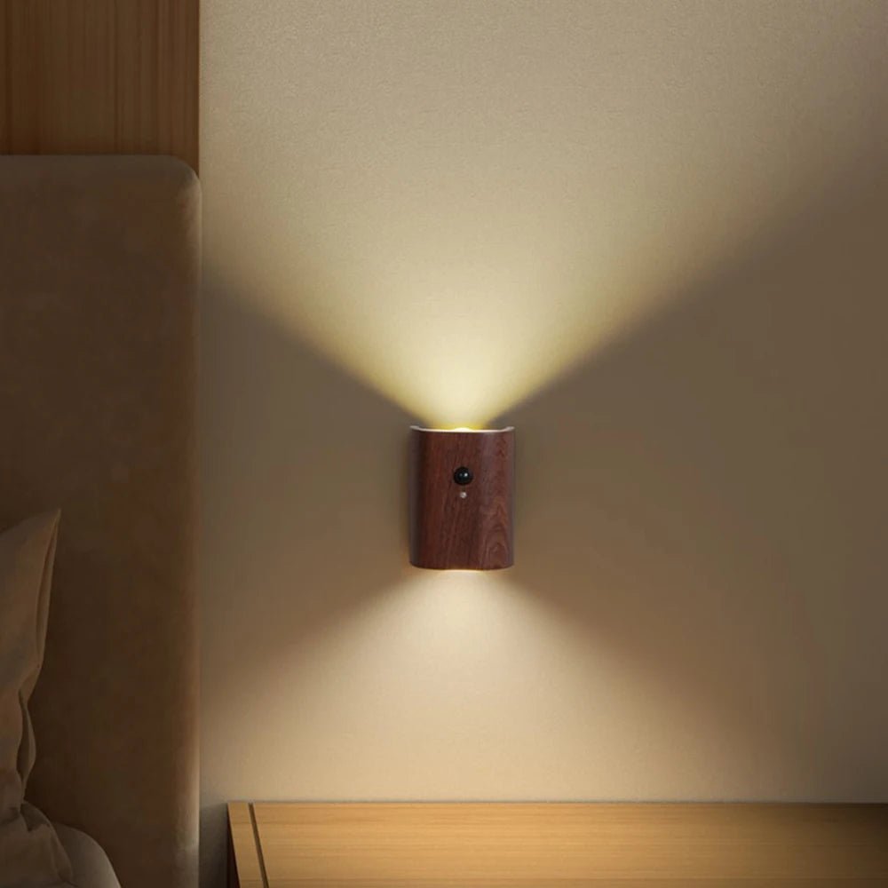 Houten Lamp met Bewegingssensor en Oplaadbare Batterij 2