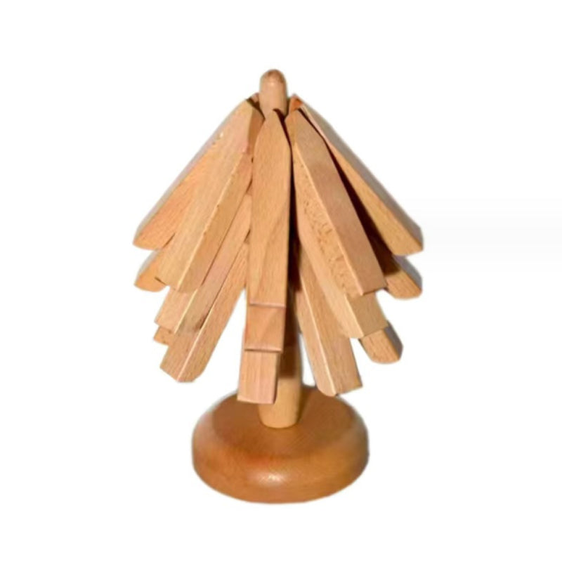 Houten Onderzetter Set voor Tafel en Aanrecht 9