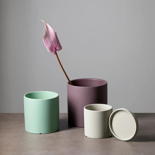 Keramische Bloempot met Schotel voor Planten 4