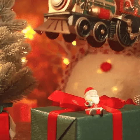 Kerstdecoratie Verlichte Trein met Sneeuweffect 6