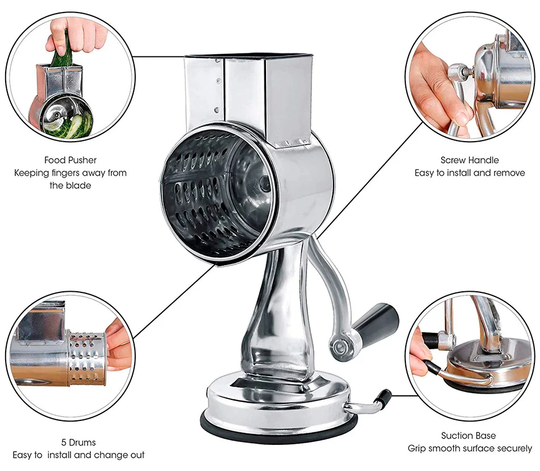 Keuken Roterende Voedselrasp en Snijmachine Multifunctioneel 5