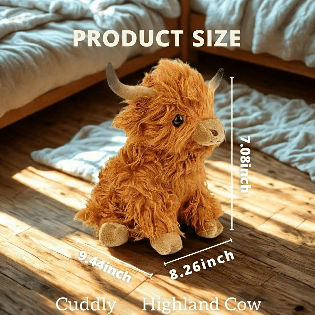 Knuffelige Hooglandkoe Pluche Knuffel voor Kinderen en Volwassenen 1
