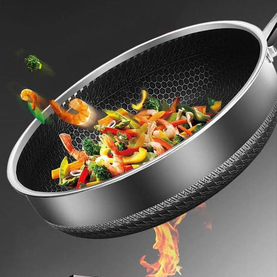 Kookpan Inductie met Honingraatstructuur voor Professioneel Koken 1