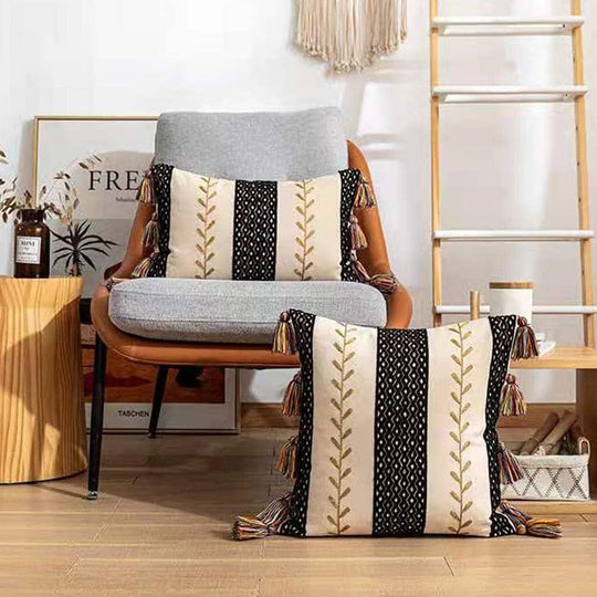 Kussensloop 40x60 Boho-Textuur met Franjes voor Decoratieve Interieurs 1