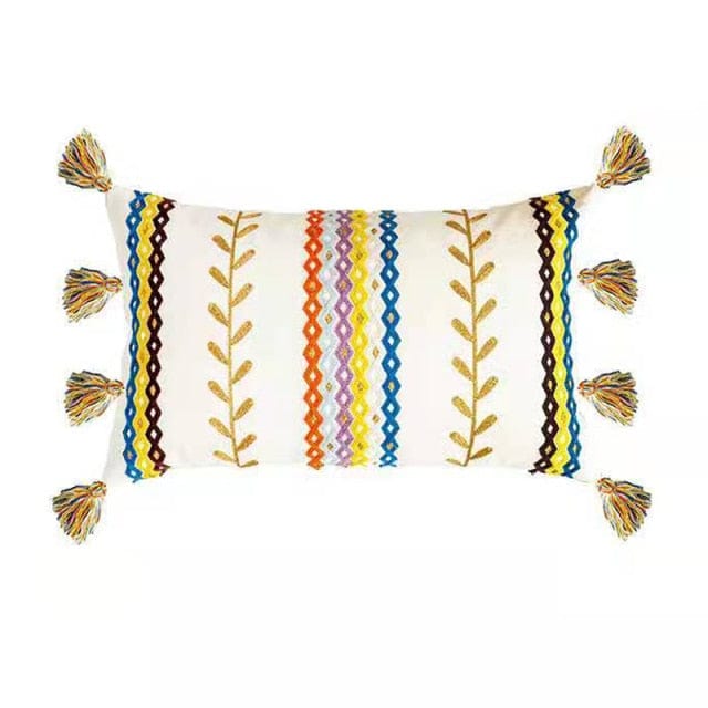 Kussensloop 40x60 Boho-Textuur met Franjes voor Decoratieve Interieurs 9